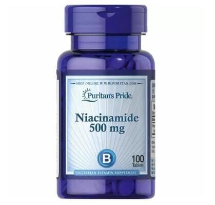 Ніацинамід Puritan's Pride Niacinamide 500 мг, 100 таблеток