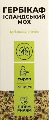 Гербікаф Fidem Pharm Ісландський мох сироп по 200 мл у флак.