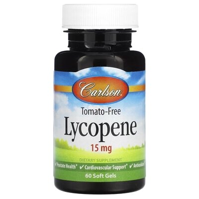 Лікопін Carlson Labs Lycopene 15 мг, 60 м'яких капсул