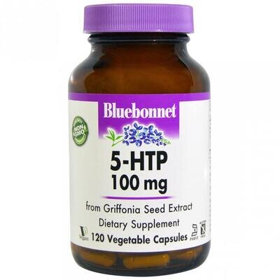 5-HTP (5-гідрокситриптофан) Bluebonnet Nutrition 5-HTP 100 мг, 120 вегетаріанських капсул