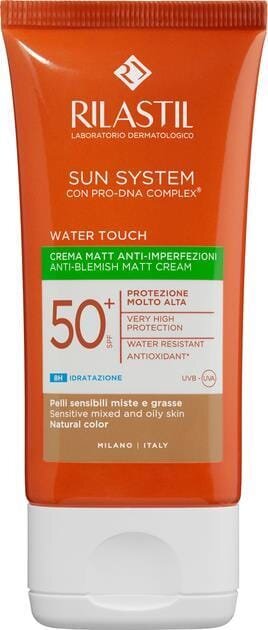Крем для обличчя сонцезахисний Rilastil Sun System з SPF 50+ матуючий себонормалізуючий на водній основі універсального відтінку, 50 мл