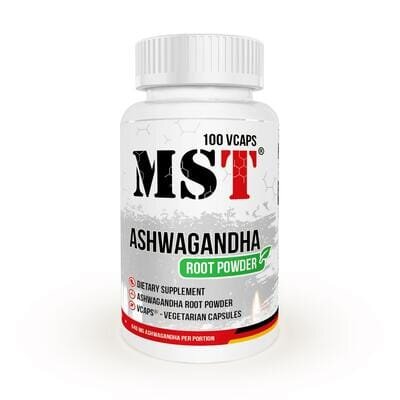 Ашваганда MST Nutrition Ashwagandha Root Powder, 100 рослинних капсул