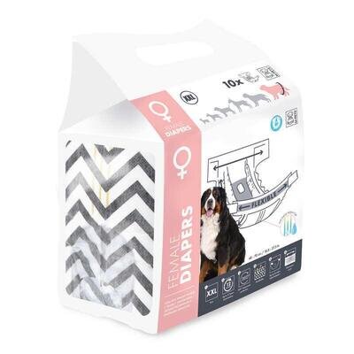 Підгузки гігієнічні M-Pets Female Diapers для собак-дівчаток, розмір XXL, 48-70 см