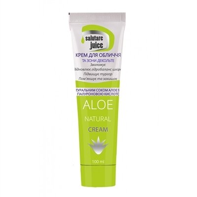 Крем для обличчя і зони декольте Green Pharm Cosmetic Salutare juice з соком Алое, 100 мл