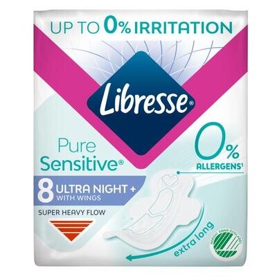 Прокладки гігієнічні Libresse Pure Sensitive Ultra Night, 8 шт