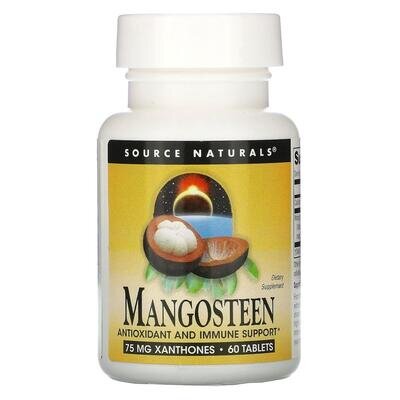 Мангостін Source Naturals Mangosteen 187,5 мг, 60 таблеток