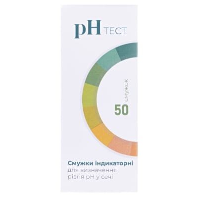 Тест-смужки Norma Ph-Тест для визначення pH сечі, 50 штук