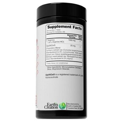 L-аргінін Earth's Creation EC Sports L-Arginine 1000 мг, 100 таблеток