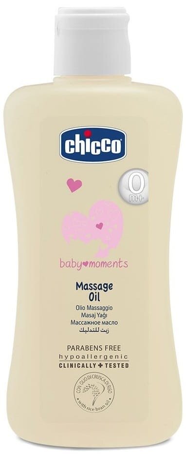 Олія дитяча масажна Chicco Baby Moments (02850.10), 200 мл