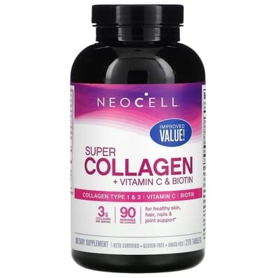 Супер Колаген + вітамін С та біотин NeoCell Super Collagen + Vitamin C & Biotin, 270 таблеток