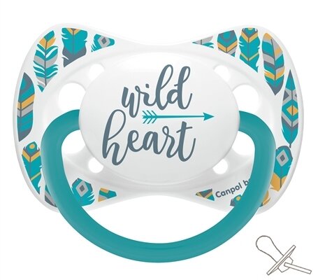 Пустушка силіконова Canpol Babies Wild Nature симетрична 23/289_tur, 6-18 місяців, 1 шт