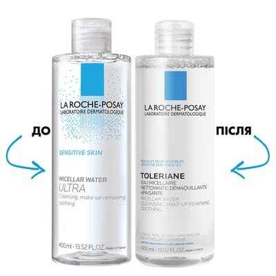 Міцелярний розчин La Roche-Posay для чутливої шкіри обличчя, 400 мл