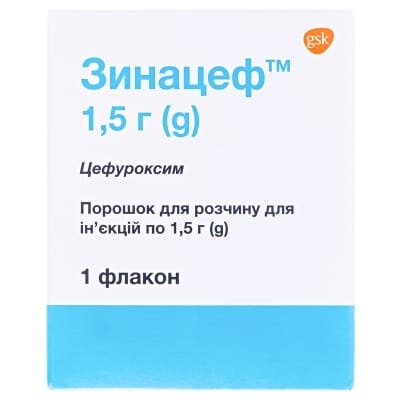 Зинацеф порошок для р-ну д/ін. по 1500 мг №1 у флак.