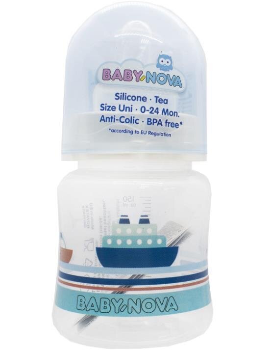 Пляшечка Baby-Nova 45001 поліпропілен з декором, 150 мл