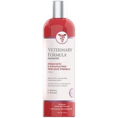 Шампунь для собак Veterinary Formula Advanced Antiparasitic & Antiseborrheic антипаразитарний та антисеборейний, 473 мл