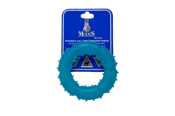 Іграшка для собак Modes Кільце Дента блакитне, XS-9 см