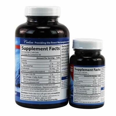 Риб'ячий жир Carlson Labs Fish Oil 700 мг зі смаком лимона, 120 + 30 капсул