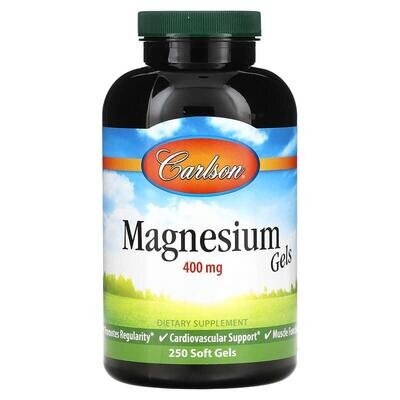 Магній Carlson Labs Magnesium 400 мг, 250 капсул