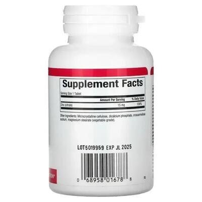 Цинк цитрат Natural Factors Zinc Citrate 15 мг, 90 таблеток
