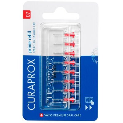 Набір йоржиків міжзубних Curaprox Prime Refill без тримача, червоний, 8 шт