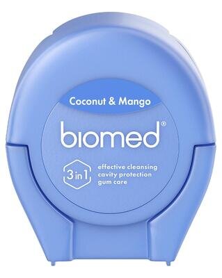 Зубна нитка BioMed Комплексна з ароматом кокосу та манго, 50 м