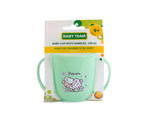 Чашка Baby Team 6008 дитяча з ручками, 190 мл