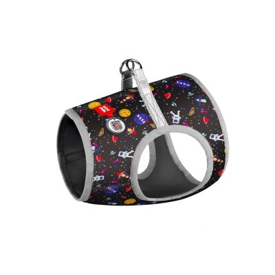 Шлея для собак Collar WAUDOG Clothes NASA м'яка з QR паспортом розмір ХS2, обхват грудей 28-31 см, обхват шиї 20-22 см
