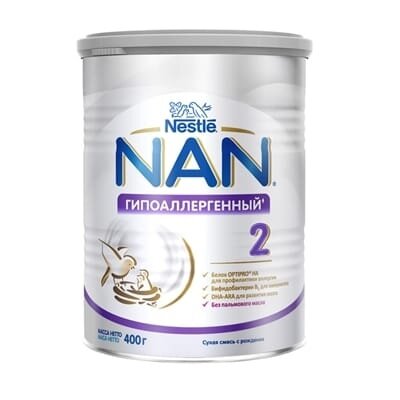 Суміш суха молочна NAN Гіпоалергенний 2 Optipro для дітей від 6 місяців, 400 г