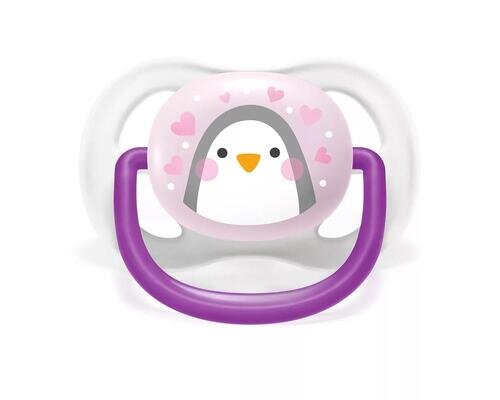 Пустушка силіконова Philips Avent Ultra Air Animal SCF080/11 ортодонтична, 0-6 місяців, 2 шт