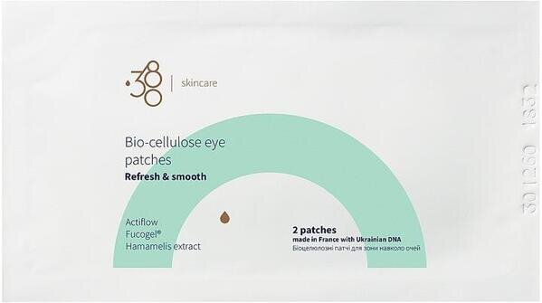 Патчі для зони навколо очей 380 Skincare Refresh & Smooth Біоцелюлозні , 2 шт