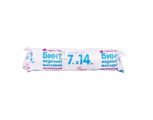 Бинт марлевий нестерильний Табула Віта медичний 7 м х 14 см