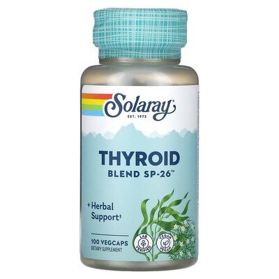 Комплекс для щитовидної залози Solaray Thyroid Blend SP-26, 100 вегетаріанських капсул
