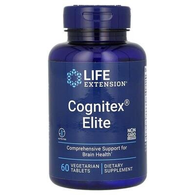 Покращення роботи мозку Life Extension Cognitex Elite, 60 вегетаріанських таблеток