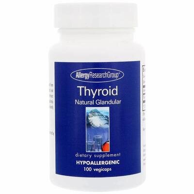 Підтримка щитоподібної залози Allergy Research Group Thyroid Natural Glandular, 100 капсул