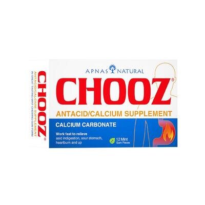 Чуз Apnas Natural Chooz від печії зі смаком м'яти жувальні гумки №12