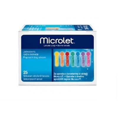 Ланцети Microlet з силіконовим покриттям, 25 штук