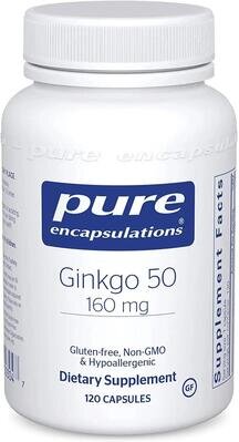 Гінкго Білоба Pure Encapsulations Ginkgo 50, 160 мг, 120 капсул