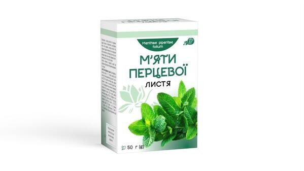 М'яти перцевої листя по 50 г у пач. з внут. пак.