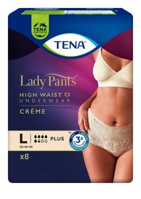 Труси урологічні Tena Lady Pants Plus Creme, розмір L, 8 штук