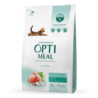 Корм сухий для кошенят Optimeal зі смаком курки, 4 кг