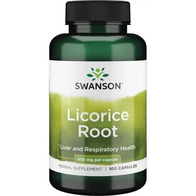 Солодки корінь Swanson Licorice Root, 100 капсул