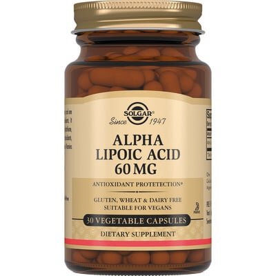 Альфа-ліпоєва кислота Solgar Alpha Lipoic Acid 60 мг вег. капсули №30