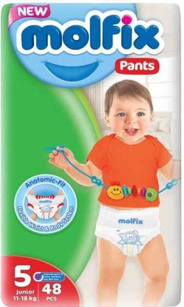 Підгузки-трусики Molfix Jumbo дитячі, розмір 5 junior, 11-18 кг, 48 шт