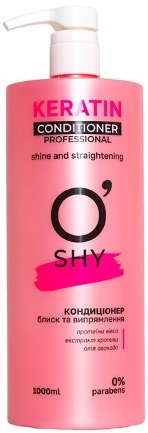 Кондиціонер для волосся O'Shy Keratin Блиск та випрямлення, 1 л