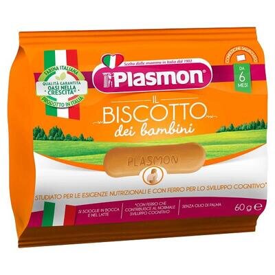 Печиво Plasmon Дитяче пшеничне, з 6 місяців, 60 г