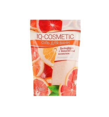 Сіль для ванн IQ-Cosmetic Грейпфрут і вітамінний комплекс, 500 г