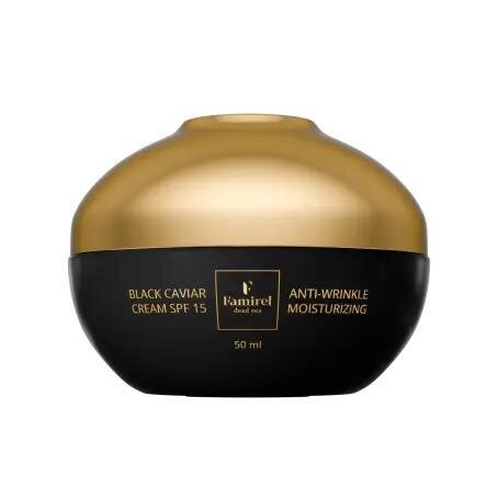 Крем для обличчя Famirel Black Caviar Зволожувальний проти зморшок c чорною ікрою SPF 15 денний, 50 мл