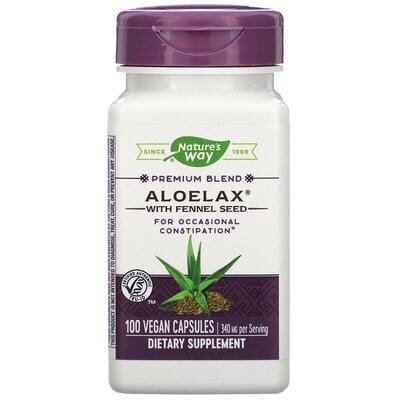 Алое вера з фенхелем Nature's Way Aloelax with Fennel Seed 340 мг, 100 капсул