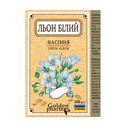 Льон білий насіння по 100 г у пач.