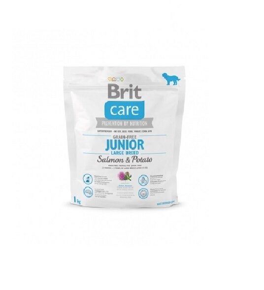 Корм сухий для цуценят гігантських порід Brit Care GF Junior Large Breed Salmon & Potato, 3 кг